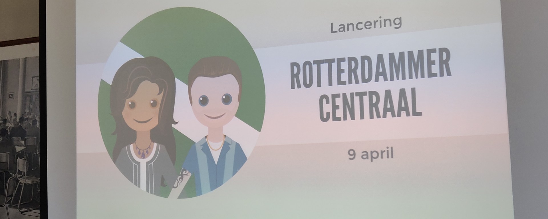 Foto van start sheet lancering Rotterdammer Centraal presentatie