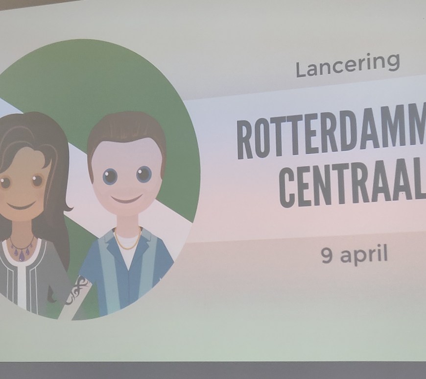 Foto van start sheet lancering Rotterdammer Centraal presentatie