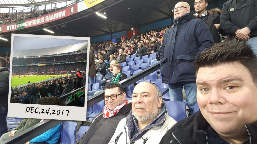Pa, Don en ik in de Kuip.