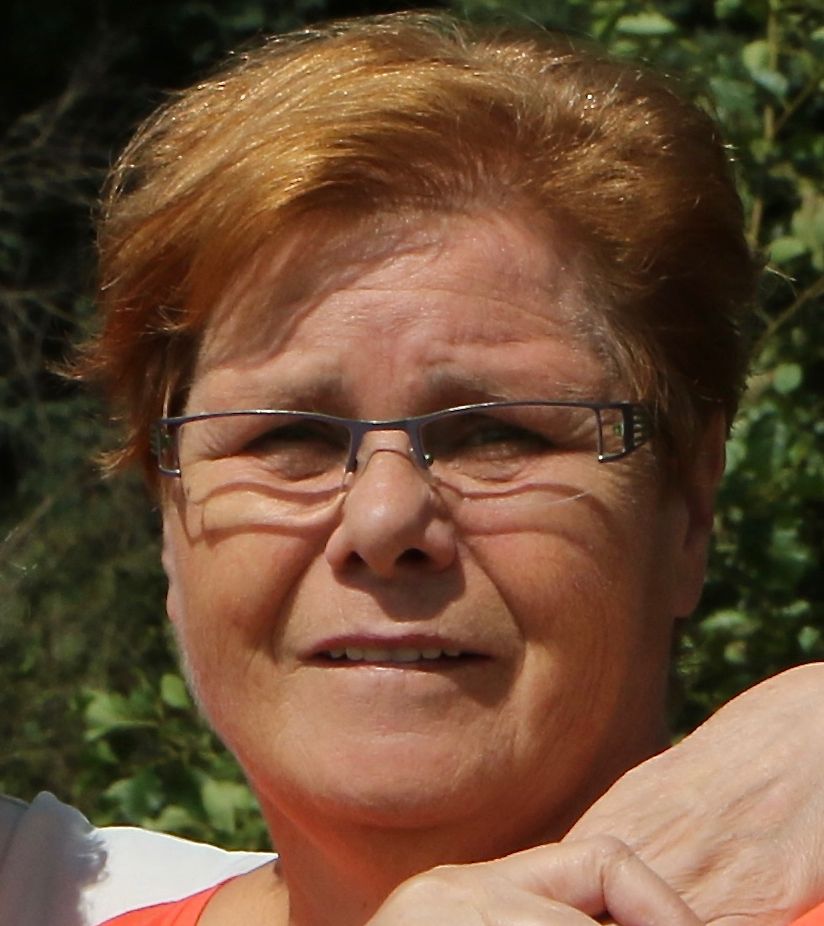 Close-up van tante Eef Hoffmann, de zus van mijn moeder.