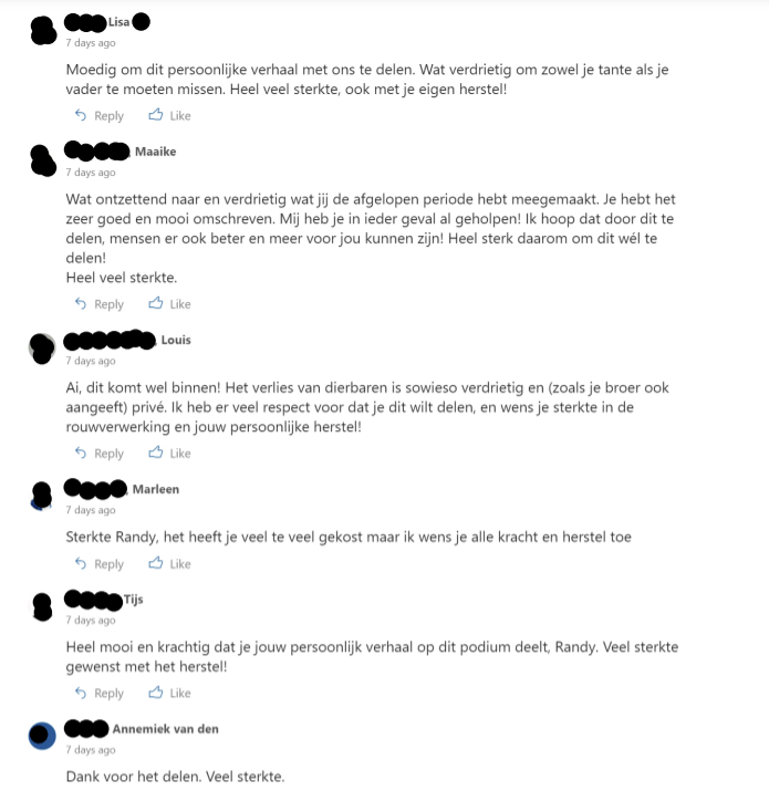 Reactie op intranet van collega's - 5 van 6